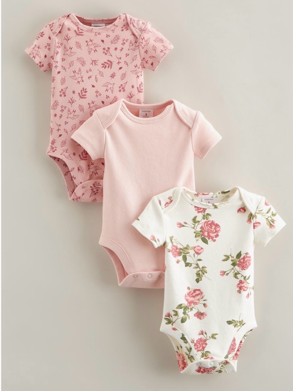 NEW…Nordstrom Assorted 3-Pack One-Piece Set